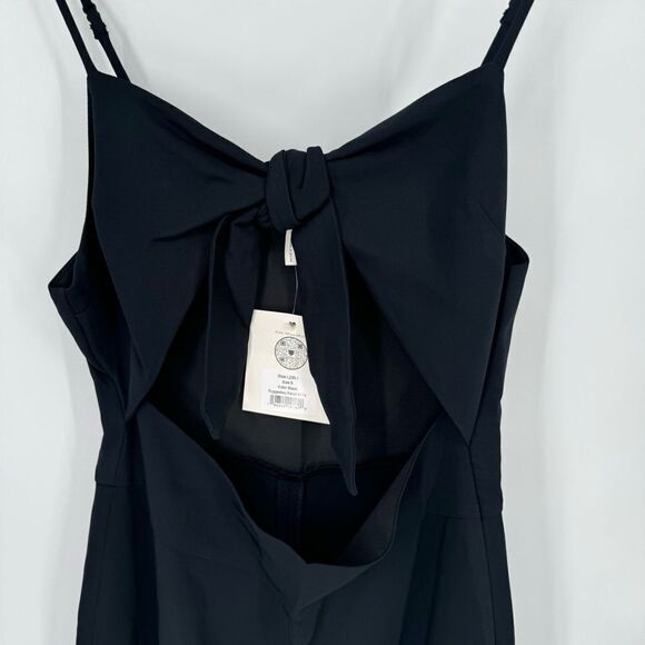 LITA by Ciara x Revolve Tie Front Jumpsuit Cut Out Black V-Neck Sleeveless NWT - Picture 6 of 10